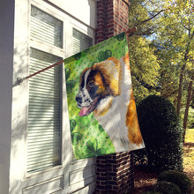 Load image into Gallery viewer, Saint Bernard St Patrick's Flag Canvas House Size BB9853CHF