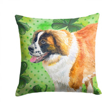 Load image into Gallery viewer, Saint Bernard St Patrick's Throw Pillow - 14x14 Decorative Pillow – Art for Your Home &amp; Patio BB9853PW1414