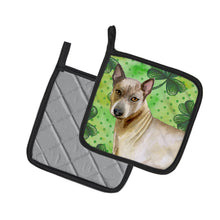 Load image into Gallery viewer, Thai Ridgeback St Patrick's Pot Holders - Set of 2 - Heat-Resistant Kitchen Essentials BB9854PTHD