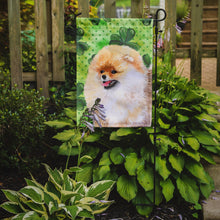 Load image into Gallery viewer, Pomeranian St Patrick's Garden Flag - Outdoor Decorative Yard Flag BB9856GF