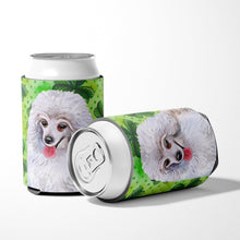 Load image into Gallery viewer, Medium White Poodle St Patrick's Can or Bottle Hugger BB9857CC