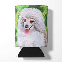 Load image into Gallery viewer, Medium White Poodle St Patrick's Can or Bottle Hugger BB9857CC