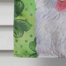 Load image into Gallery viewer, Medium White Poodle St Patrick's Flag Canvas House Size BB9857CHF
