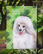 Load image into Gallery viewer, Medium White Poodle St Patrick's Garden Flag - Outdoor Decorative Yard Flag BB9857GF