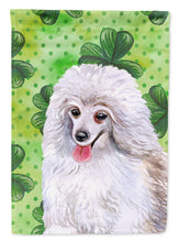 Load image into Gallery viewer, Medium White Poodle St Patrick's Garden Flag - Outdoor Decorative Yard Flag BB9857GF