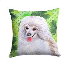 Load image into Gallery viewer, Medium White Poodle St Patrick's Throw Pillow - 14x14 Decorative Pillow – Art for Your Home &amp; Patio BB9857PW1414
