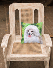 Load image into Gallery viewer, Medium White Poodle St Patrick's Fabric Decorative Pillow BB9857PW1818