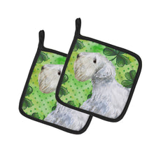 Load image into Gallery viewer, Sealyham Terrier St Patrick's Pot Holders - Set of 2 - Heat-Resistant Kitchen Essentials BB9858PTHD