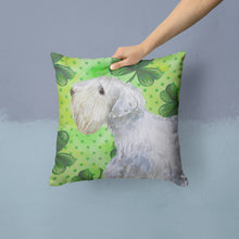 Load image into Gallery viewer, Sealyham Terrier St Patrick's Throw Pillow - 14x14 Decorative Pillow – Art for Your Home &amp; Patio BB9858PW1414