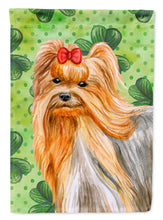 Load image into Gallery viewer, Yorkshire Terrier St Patrick's Garden Flag - Outdoor Decorative Yard Flag BB9859GF