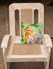 Load image into Gallery viewer, Yorkshire Terrier St Patrick's Fabric Decorative Pillow