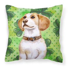 Load image into Gallery viewer, Beagle St Patrick's Fabric Decorative Pillow BB9860PW1818