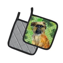 Load image into Gallery viewer, Brussels Griffon St Patrick's Pot Holders - Set of 2 - Heat-Resistant Kitchen Essentials BB9861PTHD