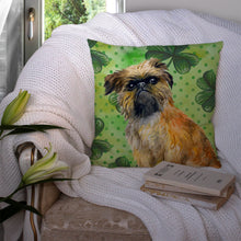 Load image into Gallery viewer, Brussels Griffon St Patrick's Throw Pillow - 14x14 Decorative Pillow – Art for Your Home &amp; Patio BB9861PW1414