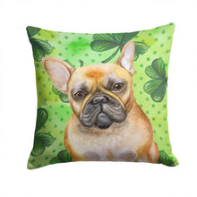 Load image into Gallery viewer, French Bulldog St Patrick's Throw Pillow - 14x14 Decorative Pillow – Art for Your Home &amp; Patio BB9862PW1414