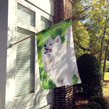 Load image into Gallery viewer, Samoyed St Patrick's Flag Canvas House Size BB9865CHF