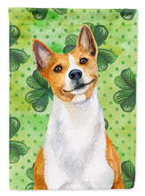 Load image into Gallery viewer, Basenji St Patrick's Flag Canvas House Size BB9866CHF