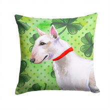Load image into Gallery viewer, Bull Terrier St Patrick's Throw Pillow - 14x14 Decorative Pillow – Art for Your Home &amp; Patio BB9867PW1414