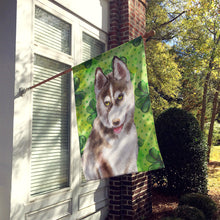 Load image into Gallery viewer, Siberian Husky Grey St Patrick's Flag Canvas House Size BB9870CHF