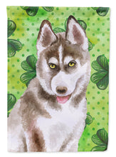 Load image into Gallery viewer, Siberian Husky Grey St Patrick's Flag Canvas House Size BB9870CHF