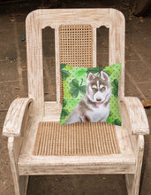 Load image into Gallery viewer, Siberian Husky Grey St Patrick's Fabric Decorative Pillow BB9870PW1818