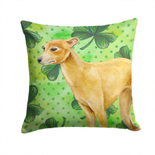 Load image into Gallery viewer, Italian Greyhound St Patrick's Throw Pillow - 14x14 Decorative Pillow – Art for Your Home &amp; Patio BB9872PW1414