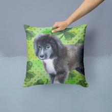 Load image into Gallery viewer, Newfoundland Puppy St Patrick's Throw Pillow - 14x14 Decorative Pillow – Art for Your Home &amp; Patio BB9873PW1414