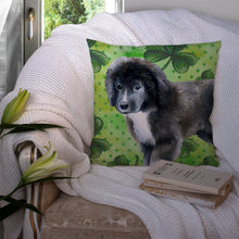 Load image into Gallery viewer, Newfoundland Puppy St Patrick's Throw Pillow - 14x14 Decorative Pillow – Art for Your Home &amp; Patio BB9873PW1414