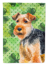 Load image into Gallery viewer, Welsh Terrier St Patrick's Garden Flag - Outdoor Decorative Yard Flag BB9874GF