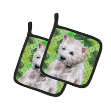 Load image into Gallery viewer, Westie St Patrick's Pot Holders - Set of 2 - Heat-Resistant Kitchen Essentials BB9875PTHD