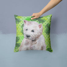 Load image into Gallery viewer, Westie St Patrick's Throw Pillow - 14x14 Decorative Pillow – Art for Your Home &amp; Patio BB9875PW1414