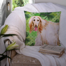 Load image into Gallery viewer, Afghan Hound St Patrick's Throw Pillow - 14x14 Decorative Pillow – Art for Your Home &amp; Patio BB9876PW1414