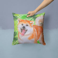 Load image into Gallery viewer, Akita St Patrick's Throw Pillow - 14x14 Decorative Pillow – Art for Your Home &amp; Patio BB9877PW1414