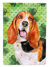 Load image into Gallery viewer, Basset Hound St Patrick's Flag Canvas House Size BB9878CHF