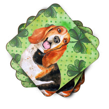Load image into Gallery viewer, Basset Hound St Patrick's Foam Coaster  BB9878FC