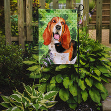 Load image into Gallery viewer, Basset Hound St Patrick's Garden Flag - Outdoor Decorative Yard Flag BB9878GF