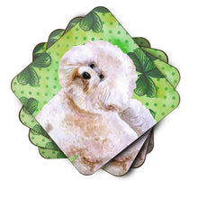 Load image into Gallery viewer, Bichon Frise #2 St Patrick's Coasters - Set of 4 Lightweight Foam, Absorbent Drink Coasters
