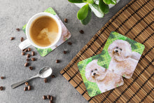 Load image into Gallery viewer, Bichon Frise #2 St Patrick's Coasters - Set of 4 Lightweight Foam, Absorbent Drink Coasters