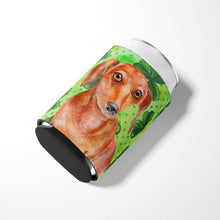 Load image into Gallery viewer, Red Dachshund St Patrick's Can or Bottle Hugger BB9881CC