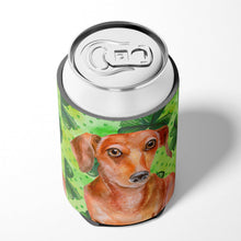 Load image into Gallery viewer, Red Dachshund St Patrick's Can or Bottle Hugger BB9881CC