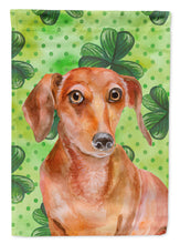Load image into Gallery viewer, Red Dachshund St Patrick's Flag Canvas House Size BB9881CHF