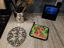 Load image into Gallery viewer, Red Dachshund St Patrick's Pot Holders - Set of 2 - Heat-Resistant Kitchen Essentials BB9881PTHD