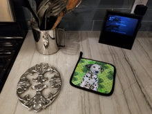 Load image into Gallery viewer, Dalmatian Puppy St Patrick's Pot Holders - Set of 2 - Heat-Resistant Kitchen Essentials BB9882PTHD