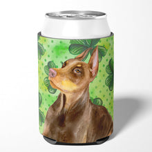 Load image into Gallery viewer, Doberman Pinscher St Patrick's Can or Bottle Hugger BB9883CC