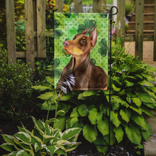 Load image into Gallery viewer, Doberman Pinscher St Patrick's Garden Flag - Outdoor Decorative Yard Flag BB9883GF