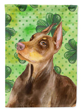 Load image into Gallery viewer, Doberman Pinscher St Patrick's Garden Flag - Outdoor Decorative Yard Flag BB9883GF