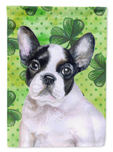 Load image into Gallery viewer, French Bulldog Black White St Patrick's Garden Flag - Outdoor Decorative Yard Flag BB9884GF