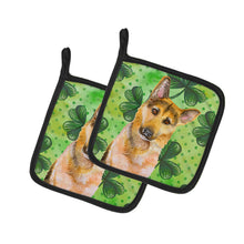 Load image into Gallery viewer, German Shepherd #2 St Patrick's Pot Holders - Set of 2 - Heat-Resistant Kitchen Essentials BB9885PTHD