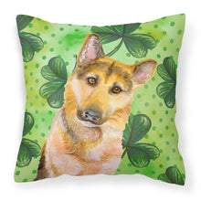 Load image into Gallery viewer, German Shepherd #2 St Patrick's Fabric Decorative Pillow BB9885PW1818