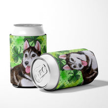 Load image into Gallery viewer, Siberian Husky #2 St Patrick's Can or Bottle Hugger BB9886CC